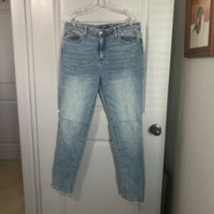 Women Judy Blue Boyfriend Jeans Size 15/32 Blue Denim